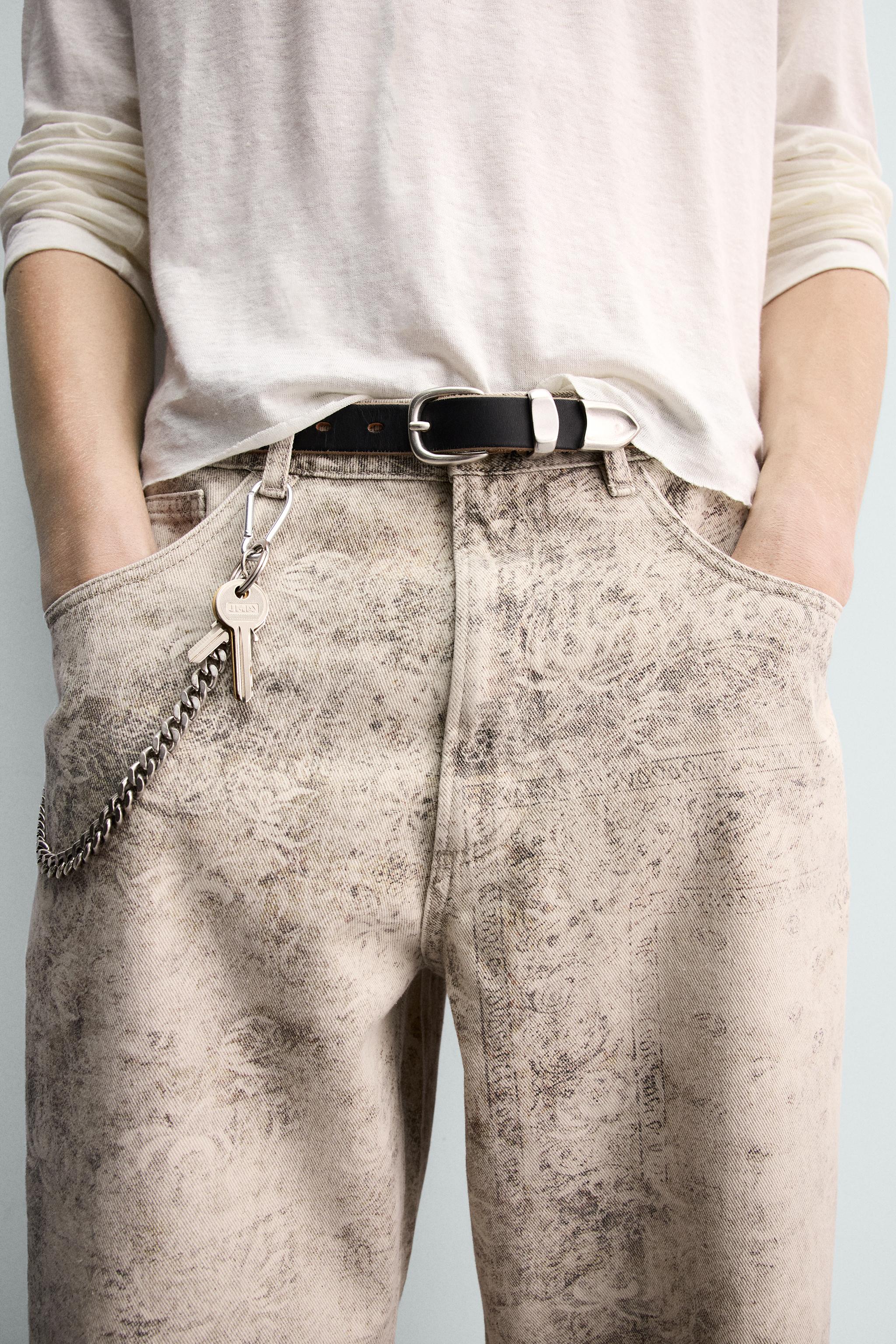 ABSTRACT PRINT BAGGY FIT PANTS